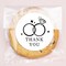 Big Dot of Happiness Wedding Thank You Stickers and Clear Cookie Bags, Cellophane Treat Bags 4.25x7 IN for Candy or Baked Goods - 25 Count